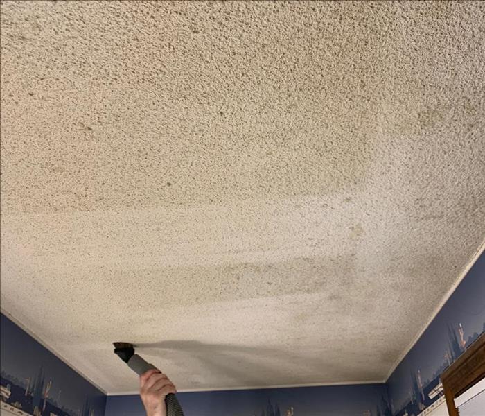 sooty ceiling, cleaning black residue with vac